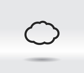 cloud icon, vector illustration. Flat design style