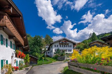 Bergdorf Wamberg bei Garmisch-Partenkirchen, Bayern, Deutschland