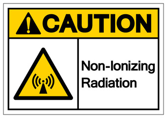 Caution Non-Ionizing Radiation Symbol, Vector Illustration, Isolate On White Background Label. EPS10