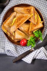 Grilled cheese sandwich.