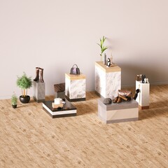 Fashion items and Personal Care Products showcase for shopping season sales and marketing visuals