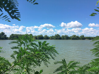 View of the Kuban River from the banks of the Rozhdestvensky Park, Krasnodar