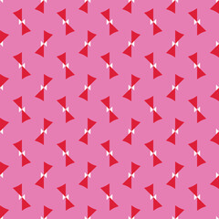 Vector seamless pattern texture background with geometric shapes, colored in pink, red, white colors.
