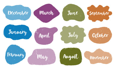 Bubble speech calendar collection communicate. Hand drawn doodle.