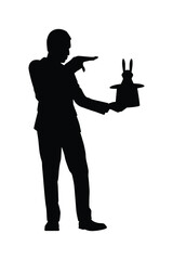 Magician silhouette vector