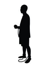 Prisoner silhouette vector