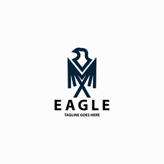 Eagle logo design template. Vector illustration
