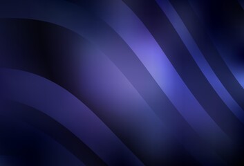 Dark Purple vector background with curved lines.