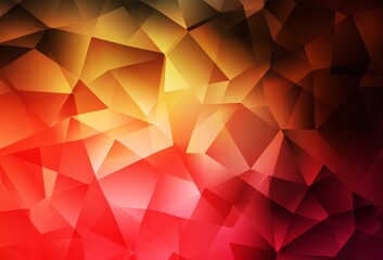 Obraz premium Dark Red, Yellow vector triangle mosaic texture.