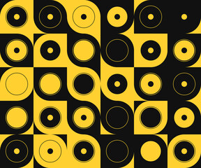 Hi-Tech Abstract Vector Pattern Design Composition With Circular Forms