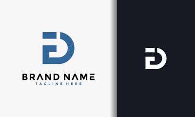 monogram letter FD logo