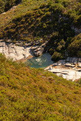 Fototapeta na wymiar Trail of the 7 lagoons of xertelo , in the national park of peneda gerês , Braga , Portugal