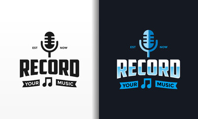 typography record logo
