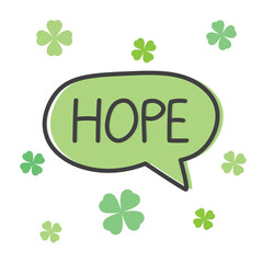 hope word concept- vector illustration