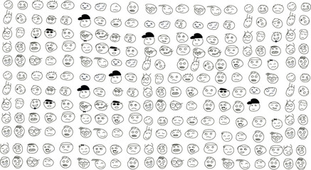 Fototapeta premium set of icons for web. vector smilies. abstract.