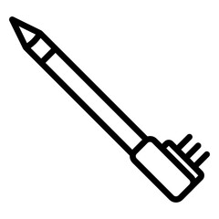 Lip Pencil Vector Icon Design, Beauty and cosmetic products Symbol on White background, Eye highlight  brush and fashion cosmetic Sign