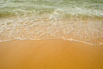 Aerial view of clear Thai sea and waves stock photo