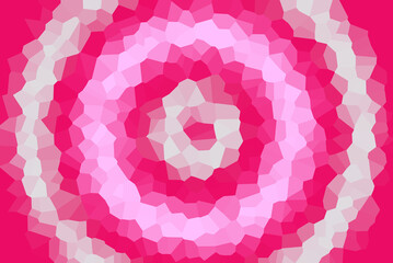 Beautiful Pink & White Circular Smooth Low Poly Gradient Crystallize Background Vector Illustration