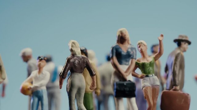 The image of various people, young women, young men, old people, etc.