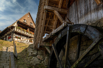 Fototapeta na wymiar Detail view of an old traditional water mill in the Black Forest, Germany