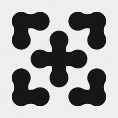 Abstract Cross Pattern Dots Logo generative computational art illustration