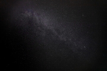 dark night sky with milky way and millions of stars