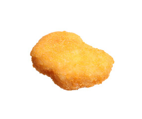 Delicious fried chicken nugget isolated on white