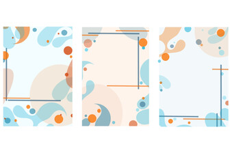 Set of abstract creative universal artistic templates. Good for poster, card, invitation, flyer, cover, banner, placard, brochure and other graphic design	