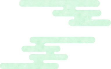 Obraz premium やさしい水彩カラーの和風雲のイラスト