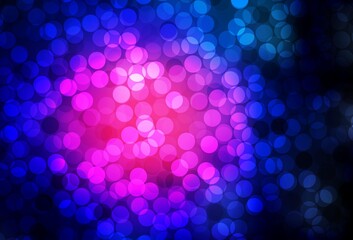 Dark Pink, Blue vector layout with circle shapes.