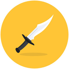 
Kitchen utensil, knife flat design icon
