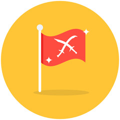 
An editable vector of islamic flag 
