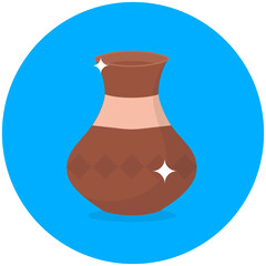 
Pottery urn icon design, container 
