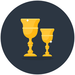 
An editable vector style of goblets, pottery urn 
