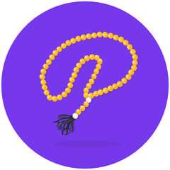 
A chain of holy beads showing concept of prayer beads icon, holy rosary
