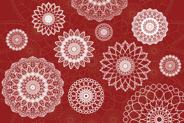 Mandala card, elegant, vintage and decorative. Wedding invitation, thank you card. Dreamy gradient wallpaper with mandala pattern.