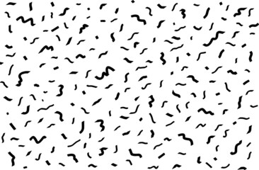 Geometric memphis pattern design vector, abstract black color icons seamless background. Simple elements ornament, abstract geometric cover or poster, seamless vector background design