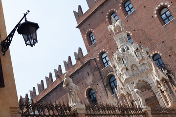 VERONA, ITALY - JUNE 26, 2019: Scaliger Tombs in Verona, Italy.