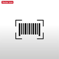 Bar Code icon vector . Barcode sign