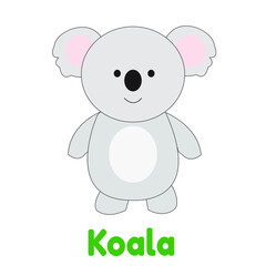 Animal Koala Playing for kids Cartoon Vector
