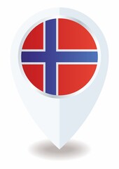 Obraz premium Flag of Norway, location icon For Multipurpose. Kingdom of Norway.
