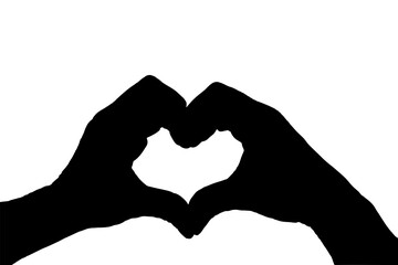 Fototapeta premium Hände eines Mannes zeigen eine Herzform