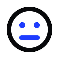 Fototapeta premium Meh emoticon emoji icon stock vector