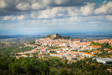 Naklejka na ściany i meble Landscape view of Castelo de Vide, Alentejo, Portugal