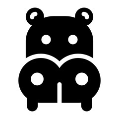 
Filled vector design of bear animal face 
