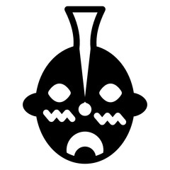 
Editable filled vector design of african safari mask icon
