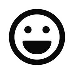 Fototapeta premium Laugh emoji icon.Laugh emoji logo concept