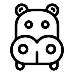 
Filled vector design of bear animal face 
