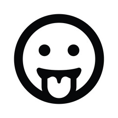 Fototapeta premium Face with Stuck-Out Tongue Emoji
