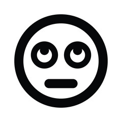 Meh rolling eyes emoji icon